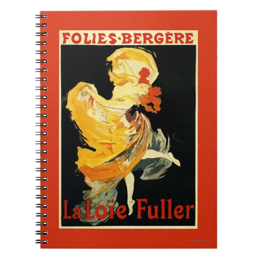 Loie Fuller in het theater Folies-Bergere Notitieboek (Voorkant)