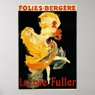 Loie Fuller in het theater Folies-Bergere Poster