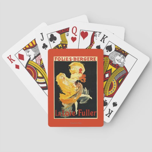 Loie Fuller in het theater Folies-Bergere Speelkaarten (Achterkant)