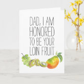 Loin Fruit Funny Vaderdag Kaart (Gele Bloem)