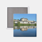 Loire op Amboise op Franse Briefkaart Square S Magneet (Voorkant / Achterkant)