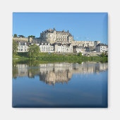 Loire op Amboise op Franse Briefkaart Square S Magneet (Voorkant)
