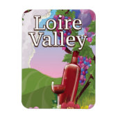 Loire-vallei wijn reisposter magneet (Verticaal)