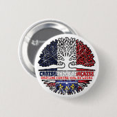 Loire Valley Central Region France Tree Ronde Button 5,7 Cm (Voorkant /achterkant)