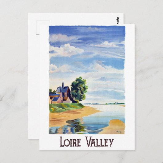 Loire Valley, Frankrijk Briefkaart (Voorkant / Achterkant)