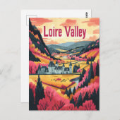 Loire Valley Frankrijk kunst Briefkaart (Voorkant / Achterkant)