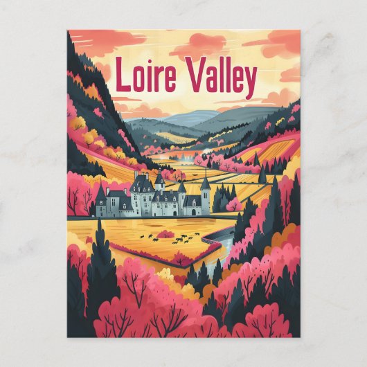 Loire Valley Frankrijk kunst Briefkaart (Voorkant)