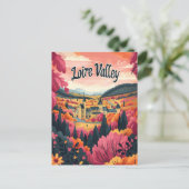 Loire Valley Frankrijk  kunst Briefkaart (Staand voorkant)