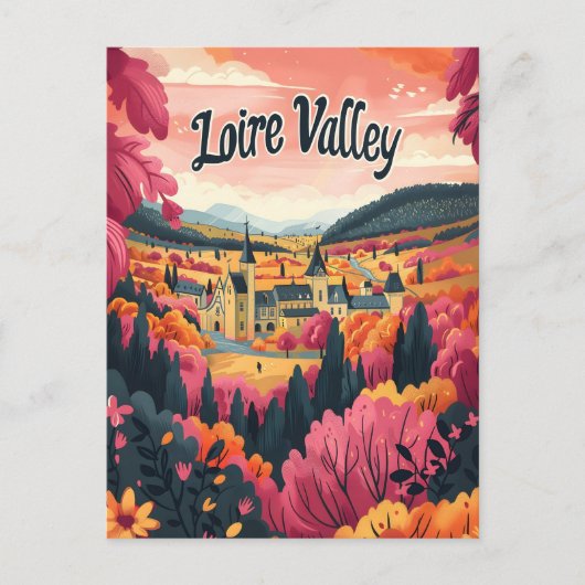 Loire Valley Frankrijk  kunst Briefkaart (Voorkant)