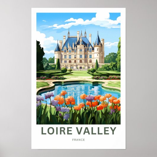 Loire Valley Frankrijk Reisprint Poster (Voorkant)