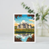 Loire Valley Frankrijk vintage reisillustratie Briefkaart (Staand voorkant)