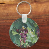Loire Valley Vineyard – French Grape Painting Sleutelhanger (Voorkant)