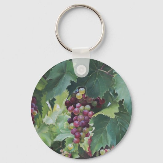 Loire Valley Vineyard – French Grape Painting Sleutelhanger (Achterkant)