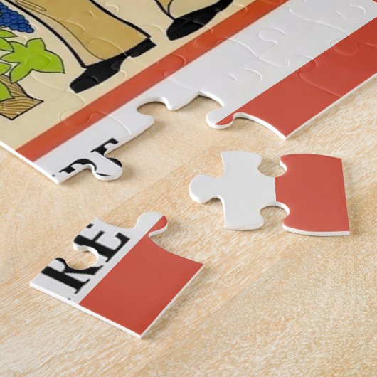 Loire Valley wijnkaart puzzel Legpuzzel (Zijkant)