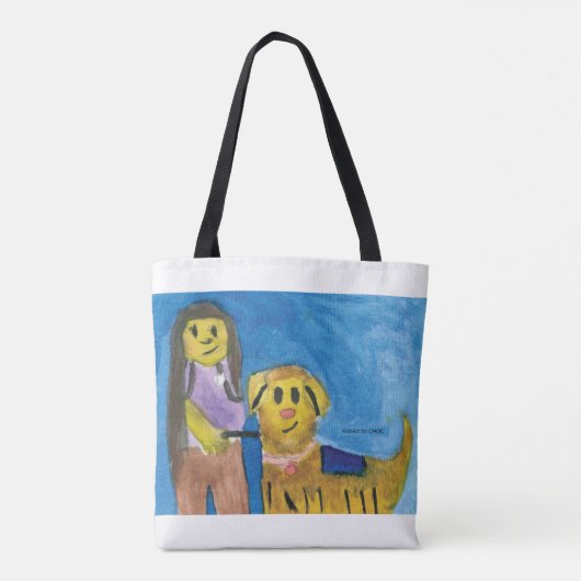 Lois de therapiehond - KinderenKunst voor CHOC Tote Bag (Achterkant)