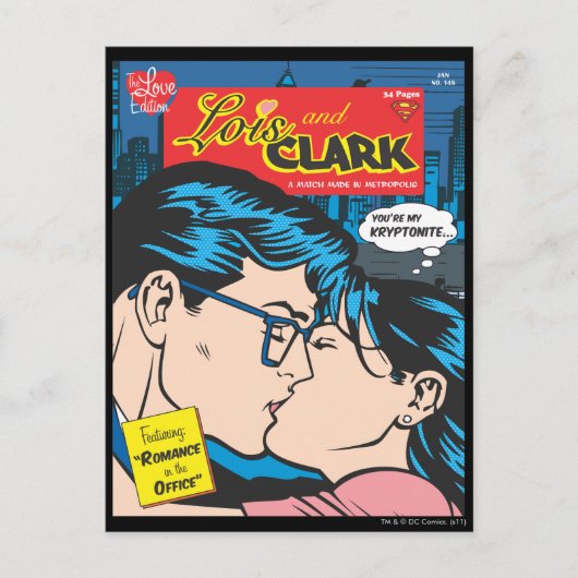 Lois en Clark Comic Briefkaart (Voorkant)