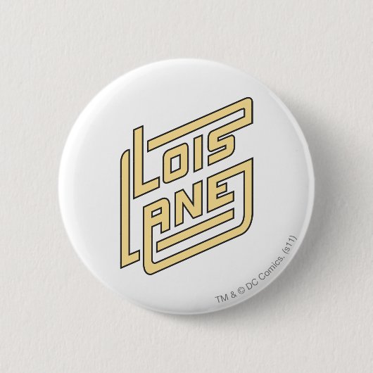 Lois Lane Logo Ronde Button 5,7 Cm (Voorkant)