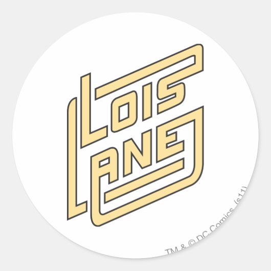Lois Lane Logo Ronde Sticker (Voorkant)