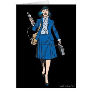 Lois Lane met microfoon