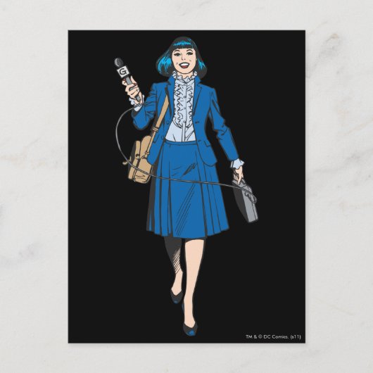 Lois Lane met microfoon Briefkaart (Voorkant)