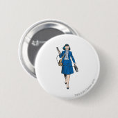 Lois Lane met microfoon Ronde Button 5,7 Cm (Voorkant /achterkant)