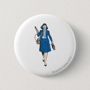 Lois Lane met microfoon Ronde Button 5,7 Cm