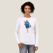 Lois Lane met microfoon Tri-Blend Shirt (Voorkant)