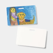 Lois the Therapy Dog - Kinder kunst voor CHOC Badge (Voor- en achterkant)