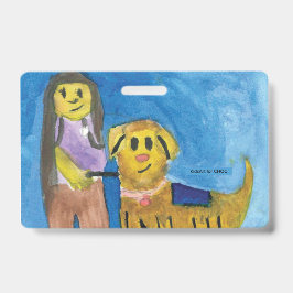 Lois the Therapy Dog - Kinder kunst voor CHOC Badge