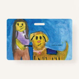 Lois the Therapy Dog - Kinder kunst voor CHOC Badge