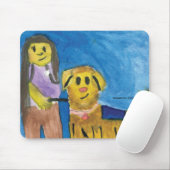 Lois the Therapy Dog - Kinder kunst voor CHOC Muismat (Met muis)