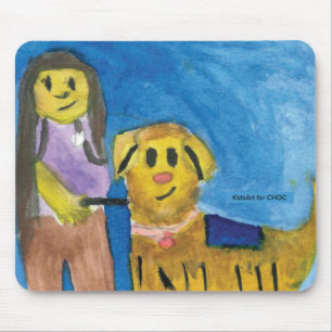 Lois the Therapy Dog - Kinder kunst voor CHOC Muismat