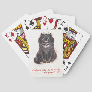 Lois Wain Lucky Black Cat Pokerkaarten