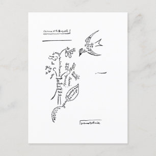 L'oiseau et le bouquet, door Apollinaire Briefkaart