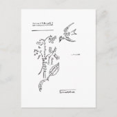 L'oiseau et le bouquet, door Apollinaire Briefkaart (Voorkant)