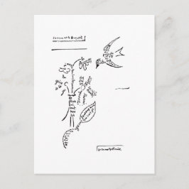 L'oiseau et le bouquet, door Apollinaire Briefkaart