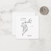 L'oiseau et le bouquet, door Apollinaire Notitiekaartje (Voorkant / Achterkant in situ)