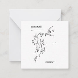 L'oiseau et le bouquet, door Apollinaire Notitiekaartje