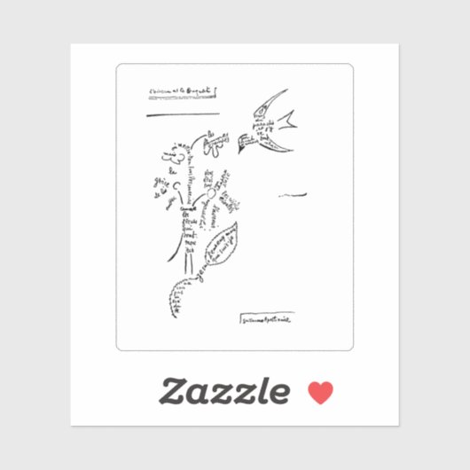 L'oiseau et le bouquet, door Apollinaire Sticker (Vel)