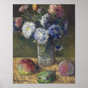 Loiseau - Stilleven, Boeket Bloemen en Fruit Poster