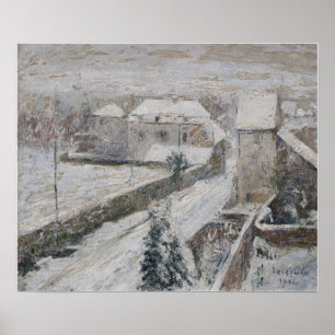 Loiseau - Uitzicht spoor onder de sneeuw van 1916 Poster