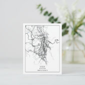 Loja Ecuador Zuid-Amerika - Stadskaart reizen Briefkaart (Staand voorkant)