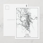 Loja Ecuador Zuid-Amerika - Stadskaart reizen Briefkaart (Voorkant / Achterkant)