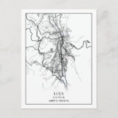 Loja Ecuador Zuid-Amerika - Stadskaart reizen Briefkaart (Voorkant)