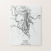 Loja Ecuador Zuid-Amerika - Stadskaart reizen Legpuzzel (Verticaal)