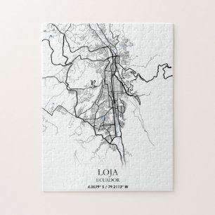 Loja Ecuador Zuid-Amerika - Stadskaart reizen Legpuzzel