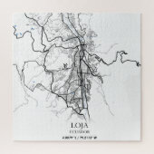 Loja Ecuador Zuid-Amerika - Stadskaart reizen Legpuzzel (Verticaal)