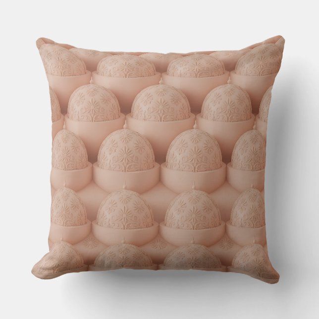 Loka Bloemkoepel 3D Batik Motief Kussen (Voorkant)