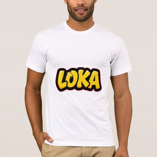 LÖKA Retro Cartoon Art T-shirt (Voorkant)