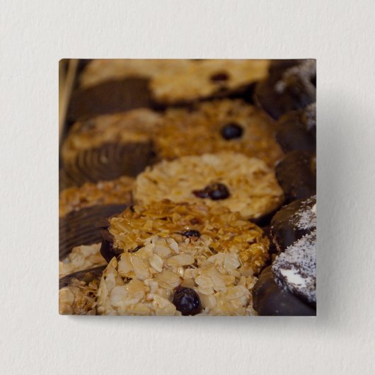 Lokaal bakkerij winkelraam, Wertheim, Vierkante Button 5,1 Cm (Voorkant)